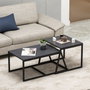 Hanah Home Mesa de Centro Antracita con Estantes